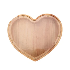 Money Savings Bank Money Collections Box Natural Wood Money Box - Picture 1 of 12