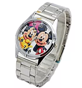 Orologio da polso Topolino e Minnie Mouse Cinturino in Acciaio Inox - Foto 1 di 1