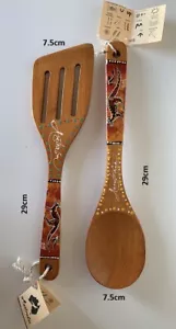 Wooden Spoon Kitchen Cooking Utensils Set Long Spoons Kitchenware - Picture 1 of 11