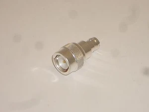 BNC FEMALE to C MALE PLUG SLIVER PLATTED UG-636S ADAPTER FOR COLLINS R390 R-390A - Picture 1 of 2