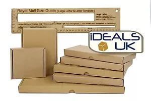 More details for royal mail large letter size cardboard postal mailing pip boxes-mini a6 dl a5 a4