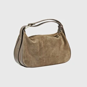 Tasche Wildleder Schultertasche Echt Leder Suede italienische Italien Jabira 3 - Picture 1 of 13