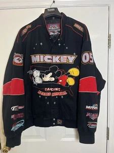 Mickey Mouse Racing Across America Jacket NASCAR Daytona Black 2005 JH Designs - Picture 1 of 14