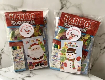 Kids Christmas Party Bag with sweets | stocking filler-activity pack | A6 Size
