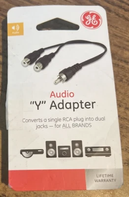 GE Black Audio "Y" Adapter - Image 1 of 3