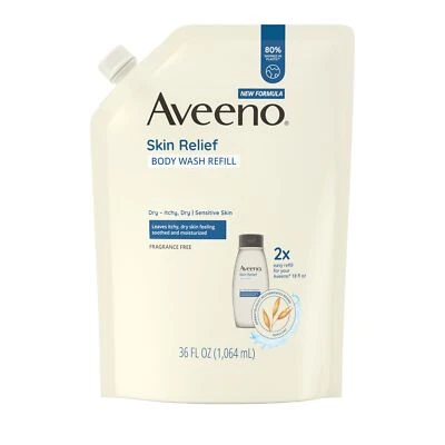 Aveeno Skin Relief Body Wash Fragrance-Free + Triple Oat Formula Gentle Daily... - Image 1 of 4