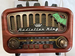 Fallout Radiation King Moth Man round top radio real working fan art retail box - Picture 1 of 7