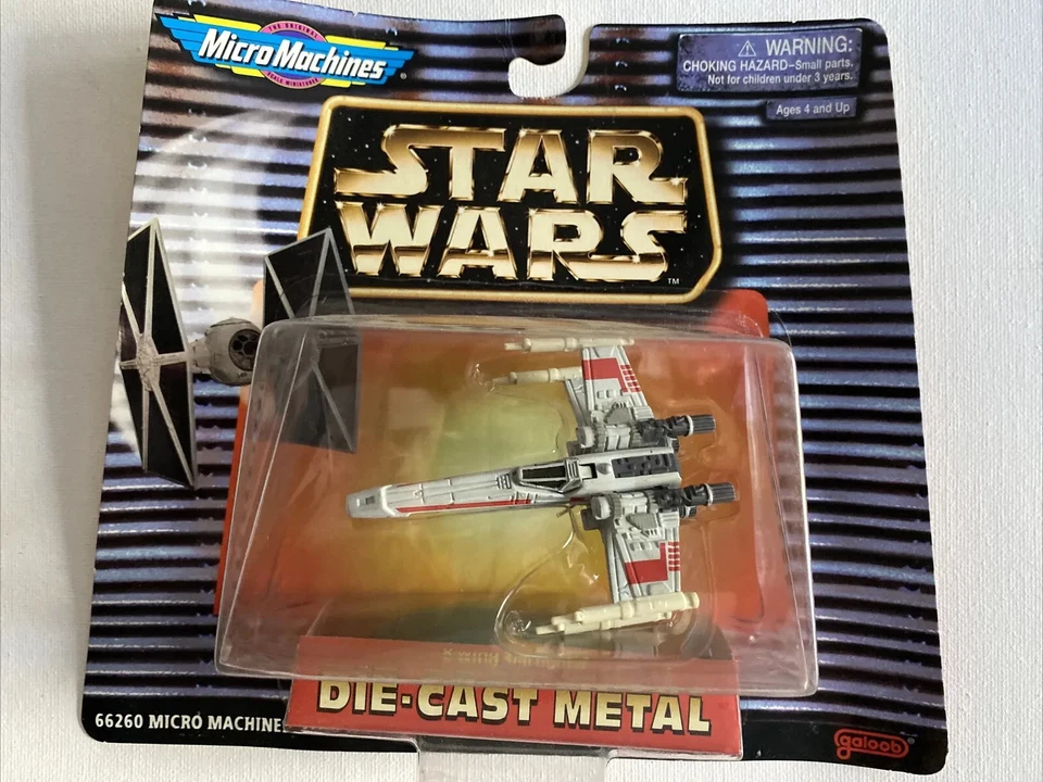 1996 Galoob Micro Machines Die Cast Starwars X-Wing Fighter In Package