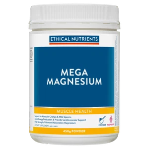 Ethical Nutrients Mega Magnesium 450g Powder - Raspberry Flavour MEGAZORB - Picture 1 of 3