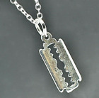 Razor Blade Pendant Necklace Small Mini Razor 18"  Chain Punk Emo Goth Jewellery