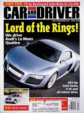 LORD OF THE RINGS! WE DRIVE AUDI'S LE MANS - CAR AND DRIVER MAGAZINE, APRIL 2004