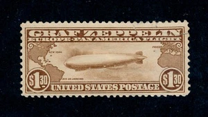 drbobstamps US Scott #C14 Mint HR's OG Zeppelin Airmail Stamp (See Description) - Picture 1 of 2