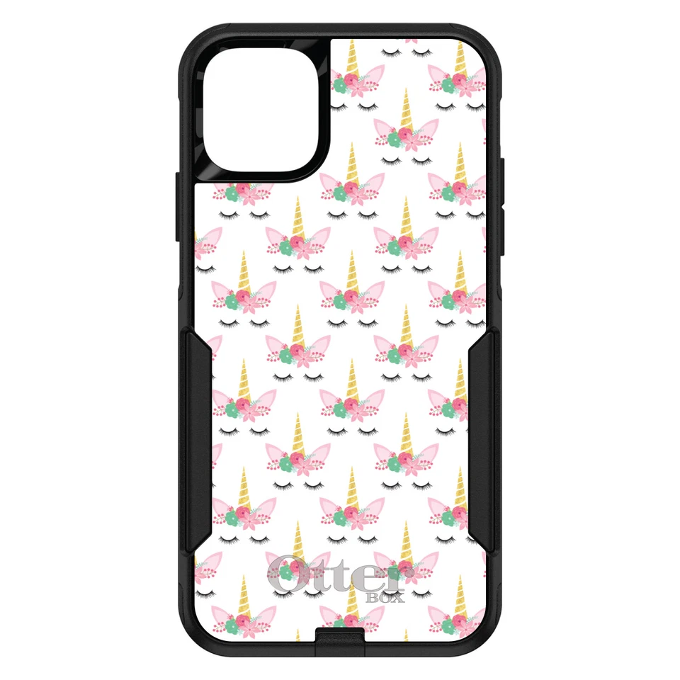 OtterBox Commuter for Apple iPhone (Pick Model) Pastel Unicorn Pattrn Pink Black - Image 1 of 1