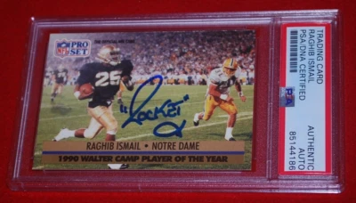RAGHIB ROCKET ISMAIL Signed NOTRE DAME 1991 RC Pro Set CARD PSA Slabbed 85144186 - Image 1 of 3