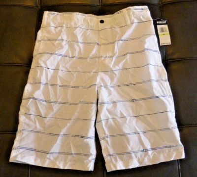 Pantalones Cortos Zoo York Para Hombre 30 Botones Cintura Blanco Azul Rayas Nuevos Con Etiquetas Foto 1 de 4