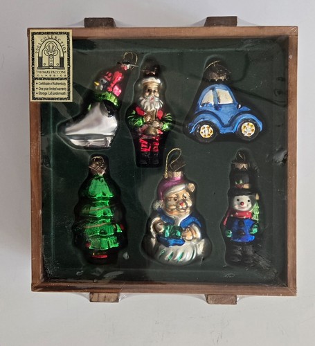 THOMAS PACCONI Classics 2002 Collection Christmas 5 Glass Ornaments In ...