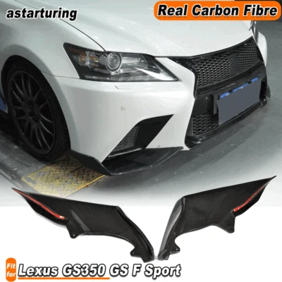 Parachoques delantero de carbono real para Lexus GS350 GS F Sport 2013-2015 solapa derramada de labios  Foto 1 de 4