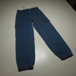 NWT Hurley Jogger Pants Girls Medium/10-12 YRS Hurley Woven Chambray Drawstring - Picture 1 of 20