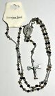 Vintage Stainless Steel Silver & Gold Bead 18" Rosary Beautiful Preowned Piece