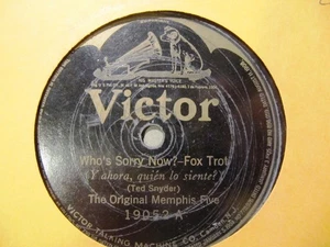 1923 Phil Napoleon ORIGINAL MEMPHIS FIVE Who's Sorry Now SNAKE HIPS VICTOR 19052 - Picture 1 of 2
