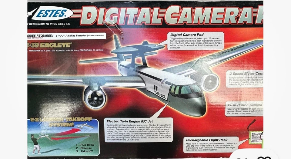 ESTES XB-39 EAGLEYE R/C CONTROL REMOTO AVIÓN CÁMARA AVIÓN Foto 1 de 4