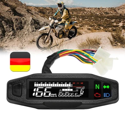 Motorrad Digital Dash Universal GPS Tachometer KM/H mit Blinker Licht Voltmeter - Bild 1 von 4