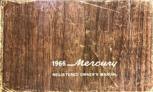 1966 Mercury Registered Owners Manual Marauder Montclair Park Lane S-55 Monterey - Picture 1 of 4