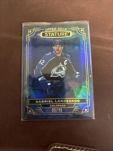 2022-23 UD Stature Blue Parallel /35 Gabriel Landeskog Card #51 Avalanche - Picture 1 of 3