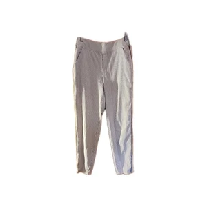 Athleta Damenhose Größe 6 Brooklyn strukturiert Knöchel grau weiß gestreift Pull-On - Bild 1 von 7