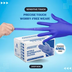 1000 PCS Exam Nitrile Gloves 4 Mil, Small , Latex & Powder Free - Picture 1 of 6