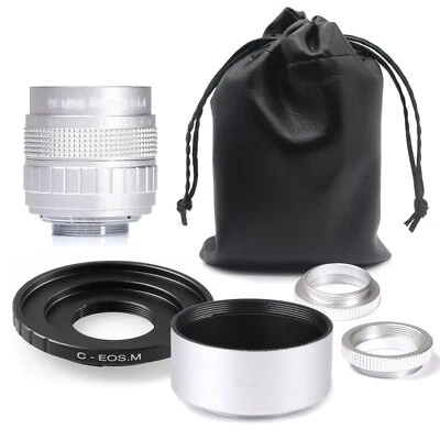 Fujian 50mm F/1.4 CCTV Movie Lens For Canon EOS M Mount Camera M2 M3 M5 M6 M200 - Image 1 of 4