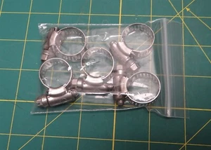 TRIDON 300SS TYPE F MARINE BOAT HOSE CLAMPS, 1/2" WIDTH, 1" DIAMETER, LOT OF 5 - Picture 1 of 5