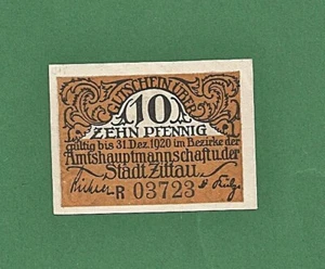 10 007 Notgeld Zittau 10 Pfg., gültig bis 31.12.1920, Sachsen - Picture 1 of 2