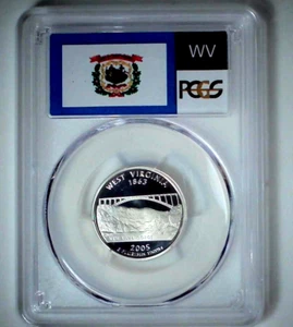 2005-S 25C State Quarter West Virginia PCGS PR69 DCAM 90% Silver 25luha0621 - Picture 1 of 4