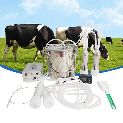 Máquina de ordeño eléctrica de vaca y cabra equipo de ordeño 5L 304 acero inoxidable Foto 1 de 4