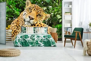 3D animal Jaguar Q1018 wallpaper mural photo wallpaper self adhesive Kay - Picture 1 of 11