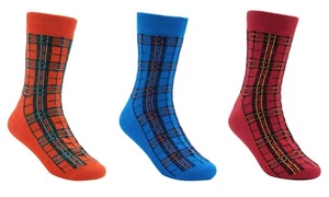Kids Seamless Tartan Plaid Bamboo Socks by Rambutan Multi-Color (6-13 years) - Picture 1 of 8
