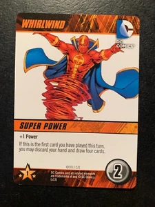 WHIRLWIND  Super Power Card  DC Comics Deck Building Game  HEROES UNITE  2013 - Picture 1 of 3