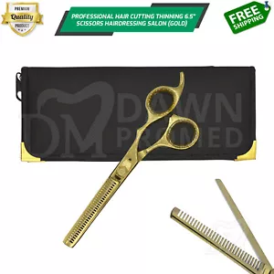 Hair Cutting Thinning Scissors 6.5" Hairdressing Salon Shears Gold German Grade - Picture 1 of 9