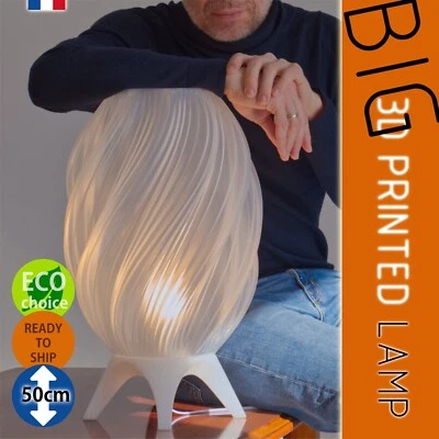 Lámpara Grande Impresa en 3D | Elegante Lámpara Espiral 20"/50 cm Foto 1 de 4