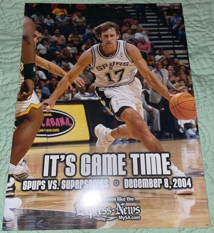 2004 Brent Barry San Antonio Spurs vs. Seattle Supersonics NBA Poster 🏀 Cover
