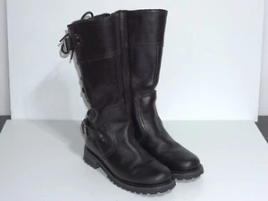 BOTAS DE MOTOCICLETA HARLEY-DAVIDSON ALEXA 85167 NEGRAS ENCAJE TRASERO CUERO - MUJER 8.5 - Imagen 1 de 10