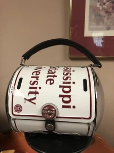 Mississippi State University License Plate Handbag Bulldogs Car Tags purse Vtg - Picture 1 of 12