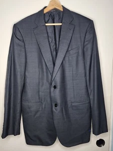 Ermenegildo Zegna Mila Trofeo 600 Suit Mens 7-54L Gray Wool Silk CheckeredOffice - Picture 1 of 24