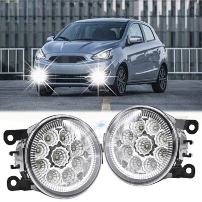 Front Bumper Fog Lights For Mitsubishi Mirage 2007-2019 Driving Lamps Left+Right Foto 1 de 4
