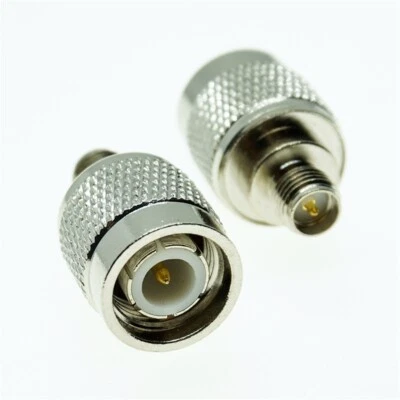 2pcs TNC male to RP-SMA female jack Straight Adapter Connector Coaxial RF nickle - Image 1 of 2
