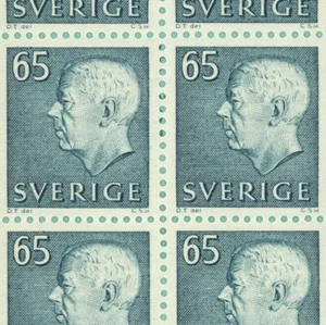 Sweden #672De Gustav VI Adolf Booklet Pane of 10 Stamps Europe 1971 Mint NH - Picture 1 of 3