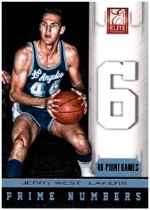 2012-13 Panini Elite #14 Jerry West - Números primos Salón de la fama ¡Envío gratuito! - Imagen 1 de 2