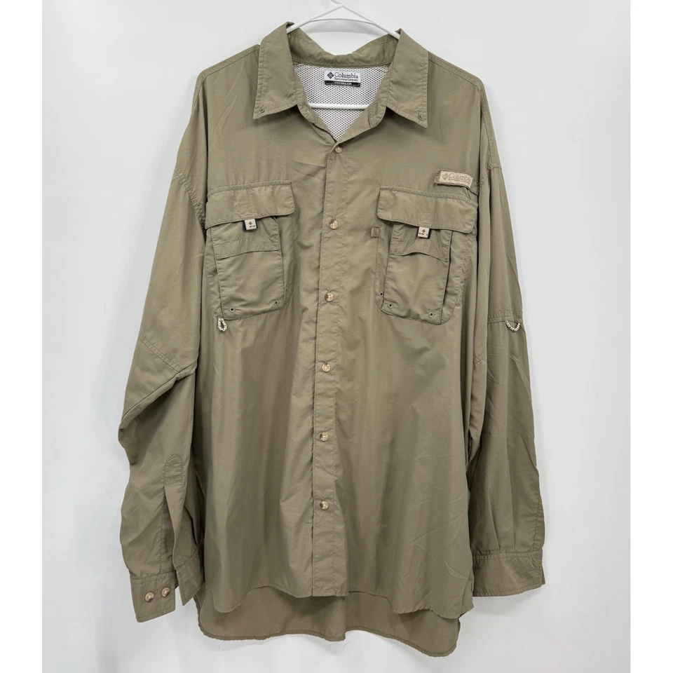 Camisa de pesca Columbia de manga larga para hombre omni sombra bronceada ventilada PFG talla XL Foto 1 de 4