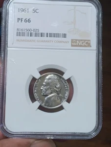 1961 PF 66 5C Jefferson Nickel Great Condition  - Picture 1 of 2